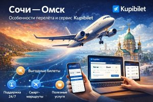 Сочи — Омск: особенности авиаперелёта, выбор билетов и современные сервисы поиска