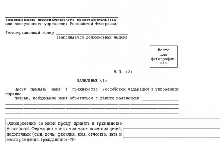 Application for Russian citizenship